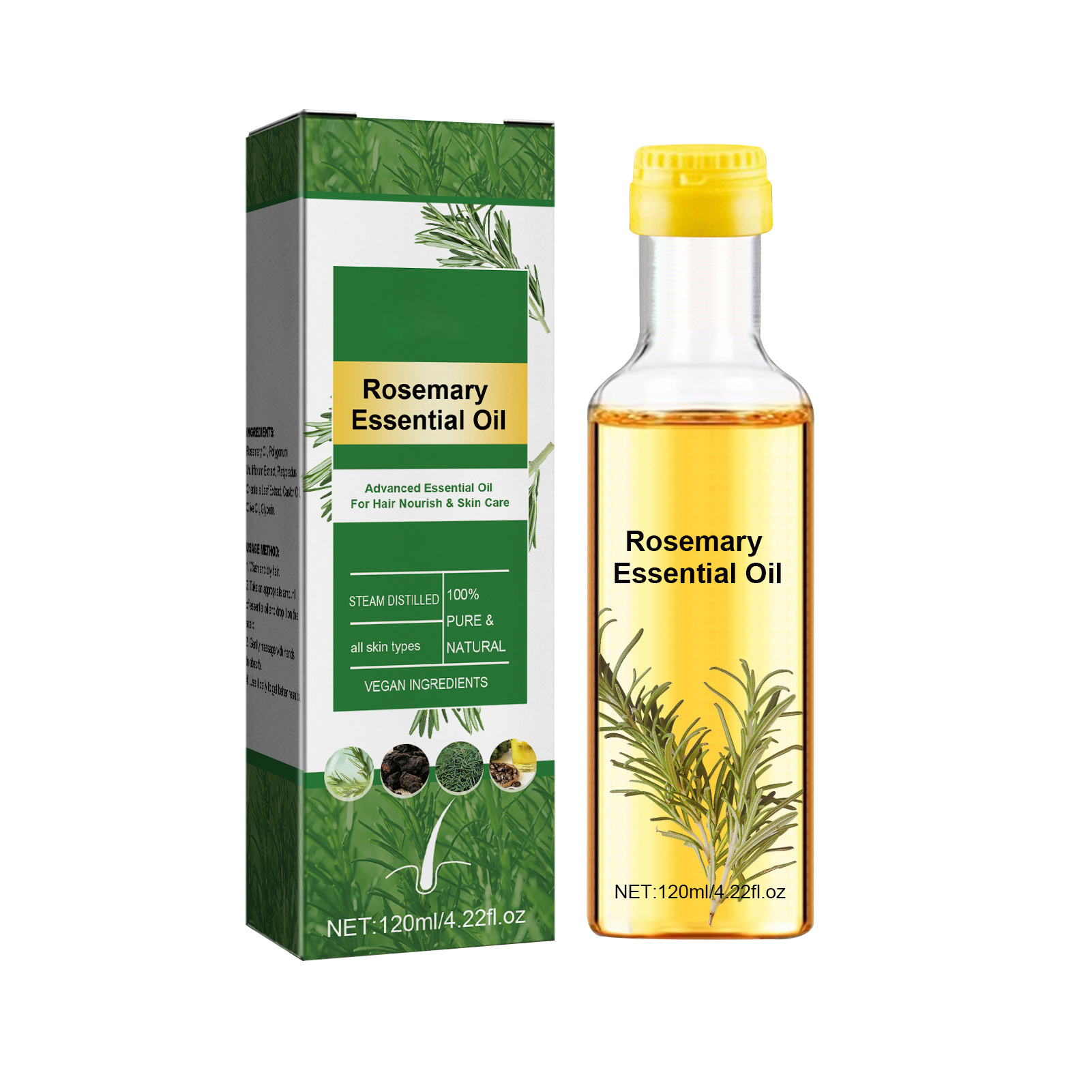 Hair Care Natural Ingredients - 로즈마리 에센셜 오일 로즈마리 헤어 케어
