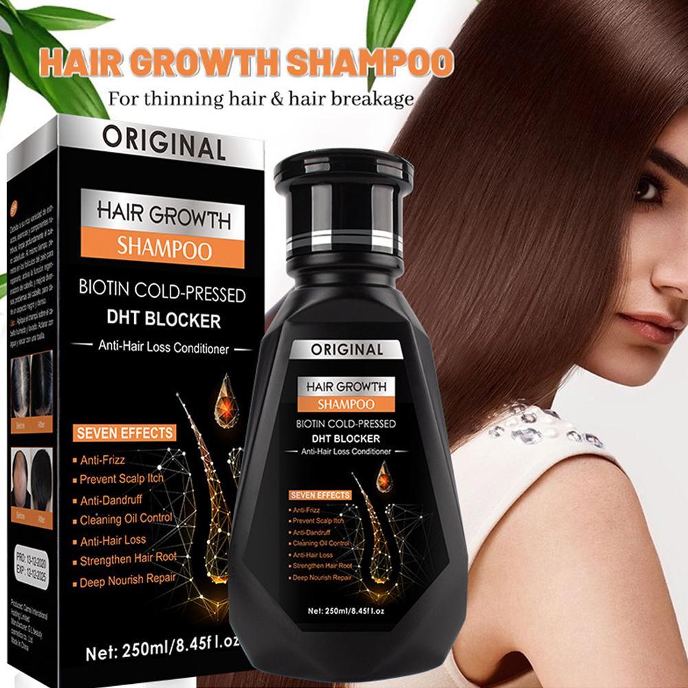 Hair Care Dandruff - 모발 성장을위한 빗 브러시가있는 250ML 비오틴